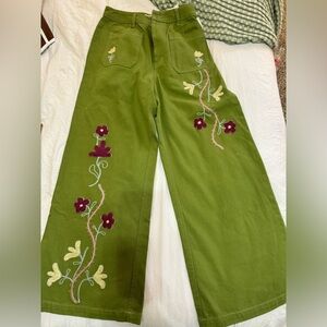 FREE PEOPLE NWT We The Free Embroidered Pants